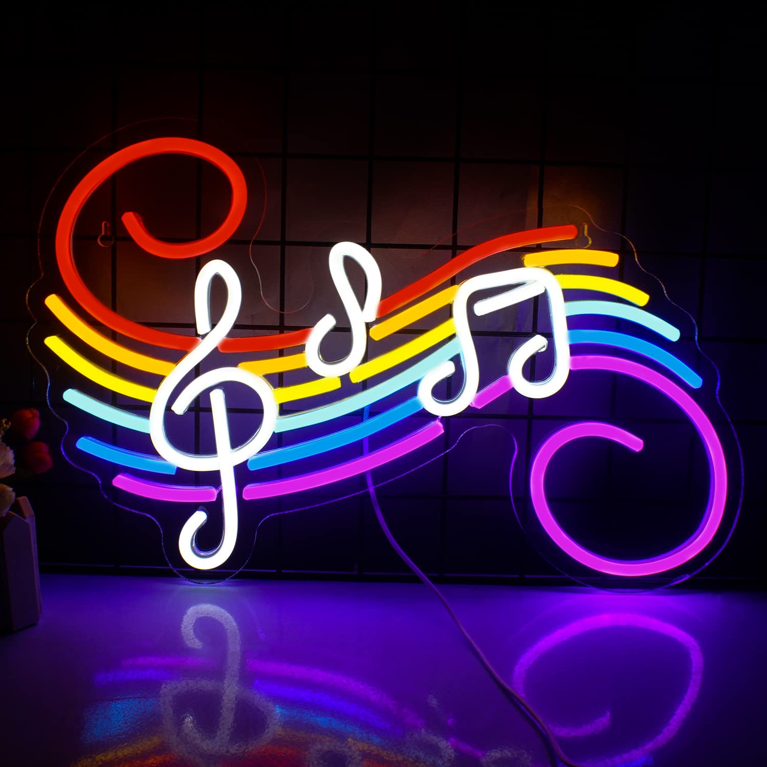 Wedding Lighting And Decor - لافتة نيون على شكل نوتات موسيقية