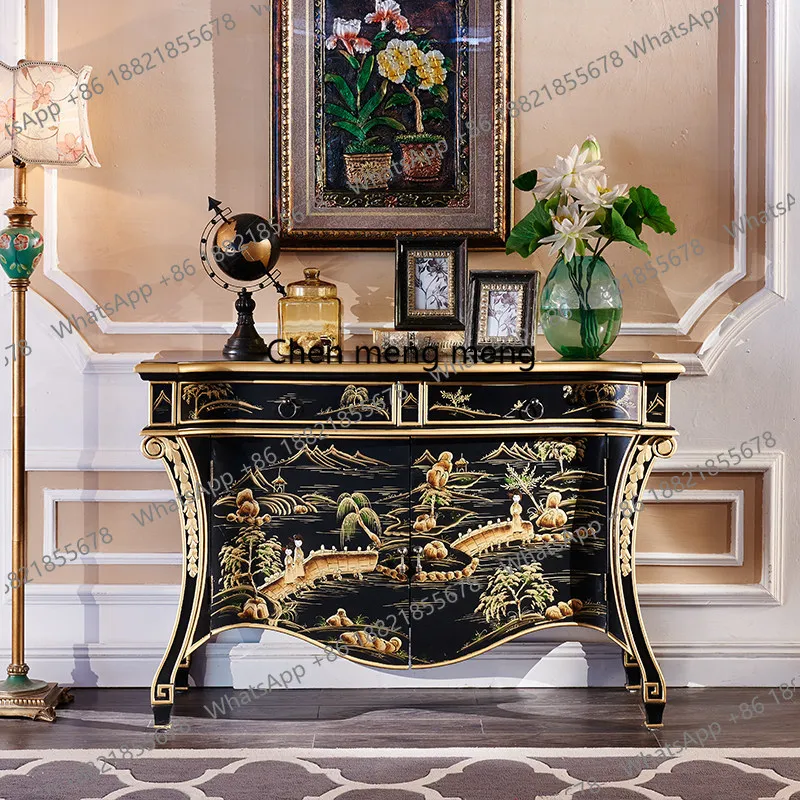 Decor Lighting Discount - خزانة مدخل أمريكية من الخشب الصلب