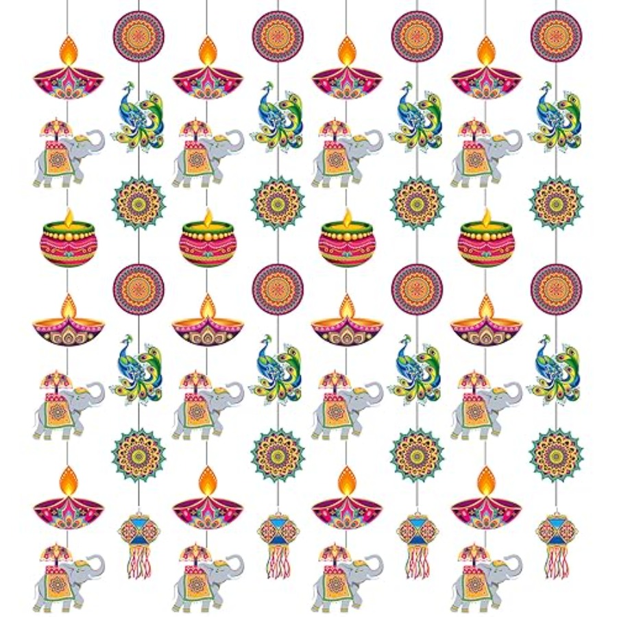 Lighting Decoration For Diwali - 8 قطع زينة معلقة لعيد ديوالي