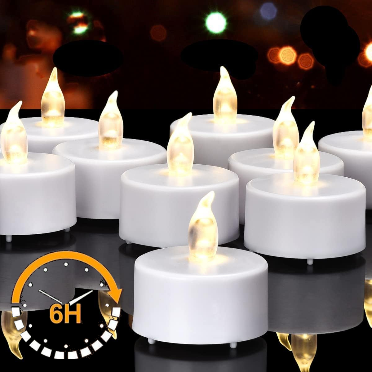 Decor Lighting Hours - 24/48 قطعة من أضواء الشاي LED