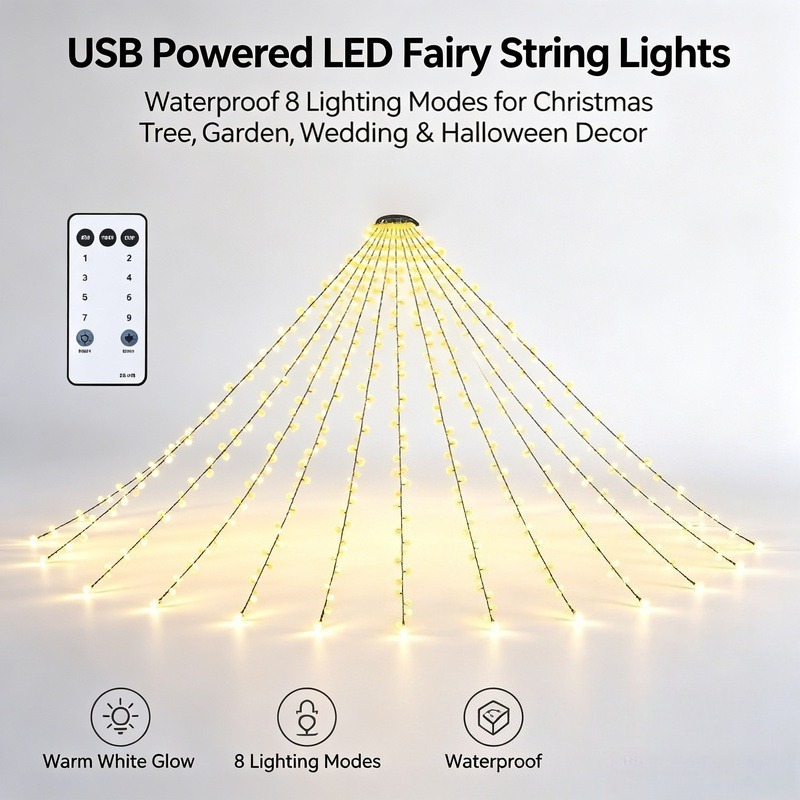 Wedding Lighting And Decor - أضواء LED خيطية تعمل بـUSB، إضاءة