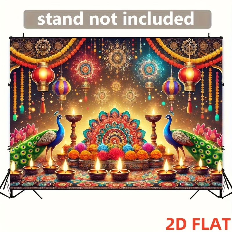 Lighting Decoration For Diwali - فانوس طاووس لديوالي، نمط ماندالا، زينة