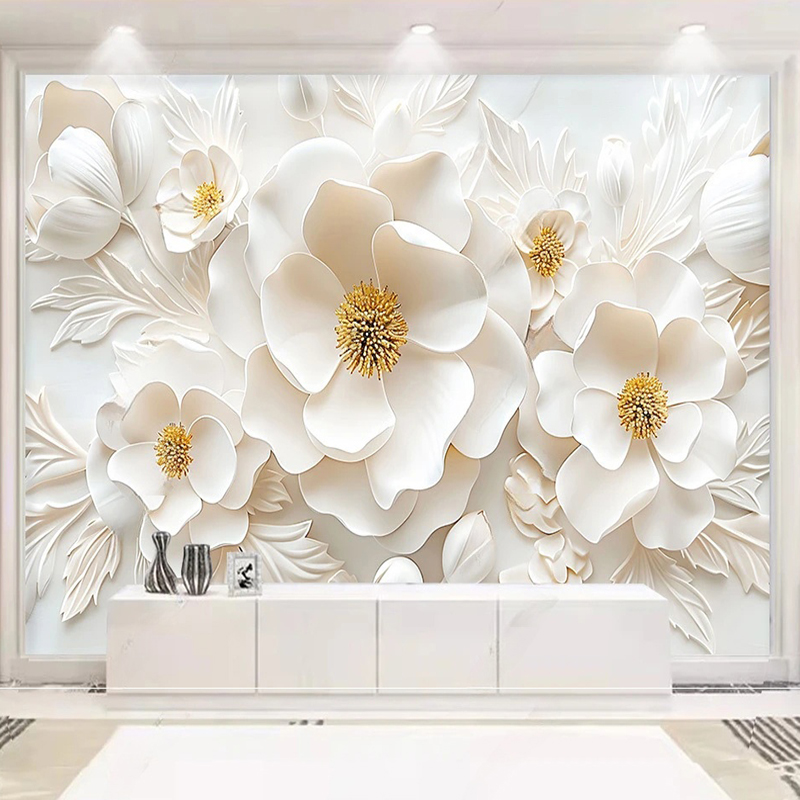 Lighting Room Decor Photo - ورق حائط بضوء زهور ثلاثي الأبعاد
