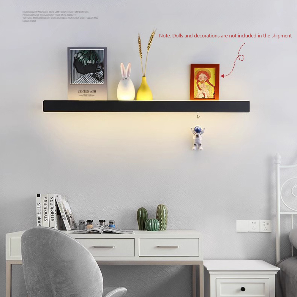 Lighting Room Decor Photo - رف حائط عائم حديث مزود بإضاءة