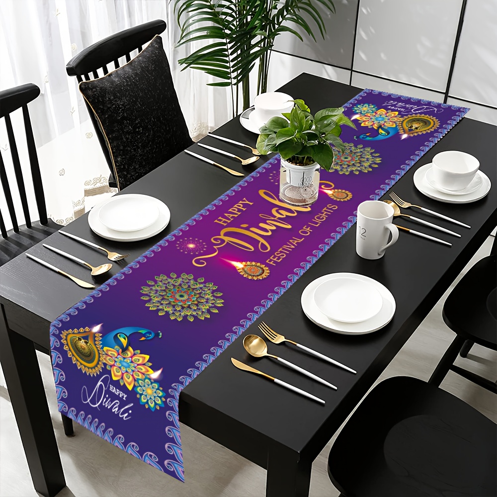 Lighting Decoration For Diwali - مفرش طاولة من الكتان لمهرجان ديوالي