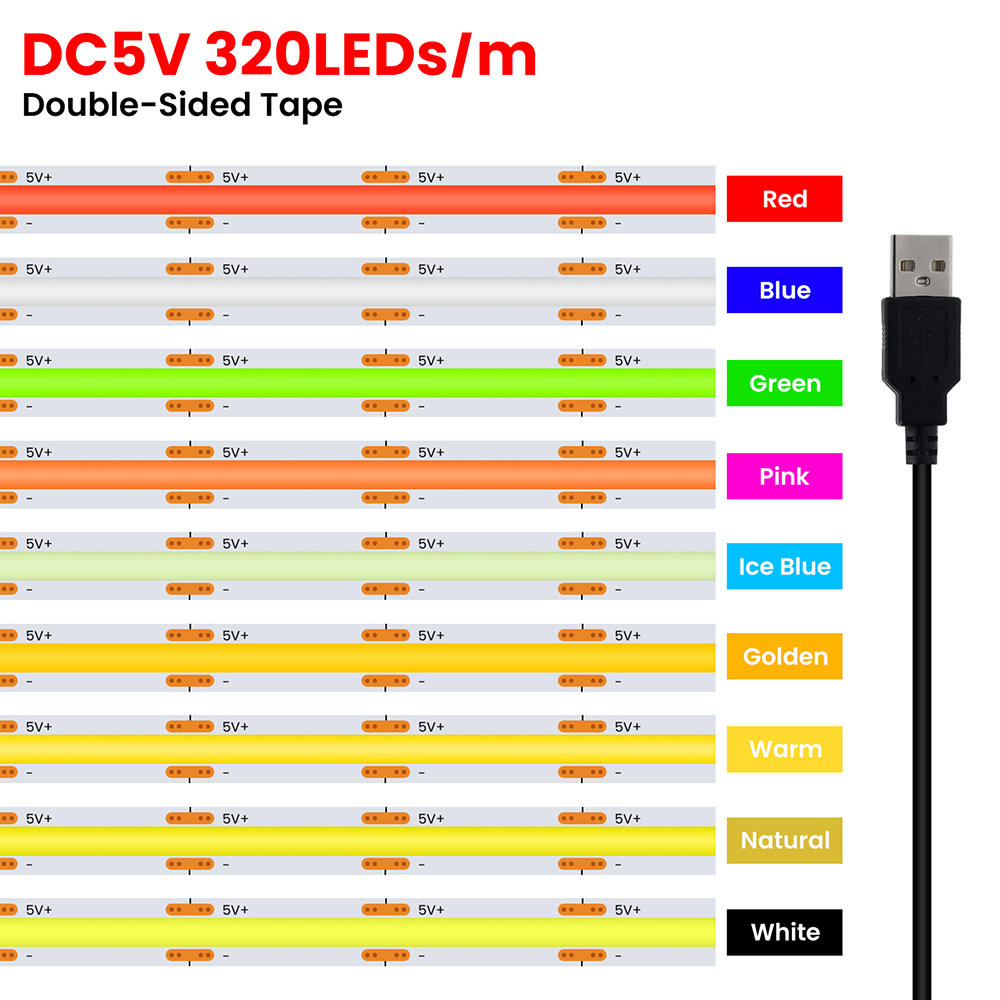 Decor Lighting Hours - 5 فولت USB 3 مللي متر