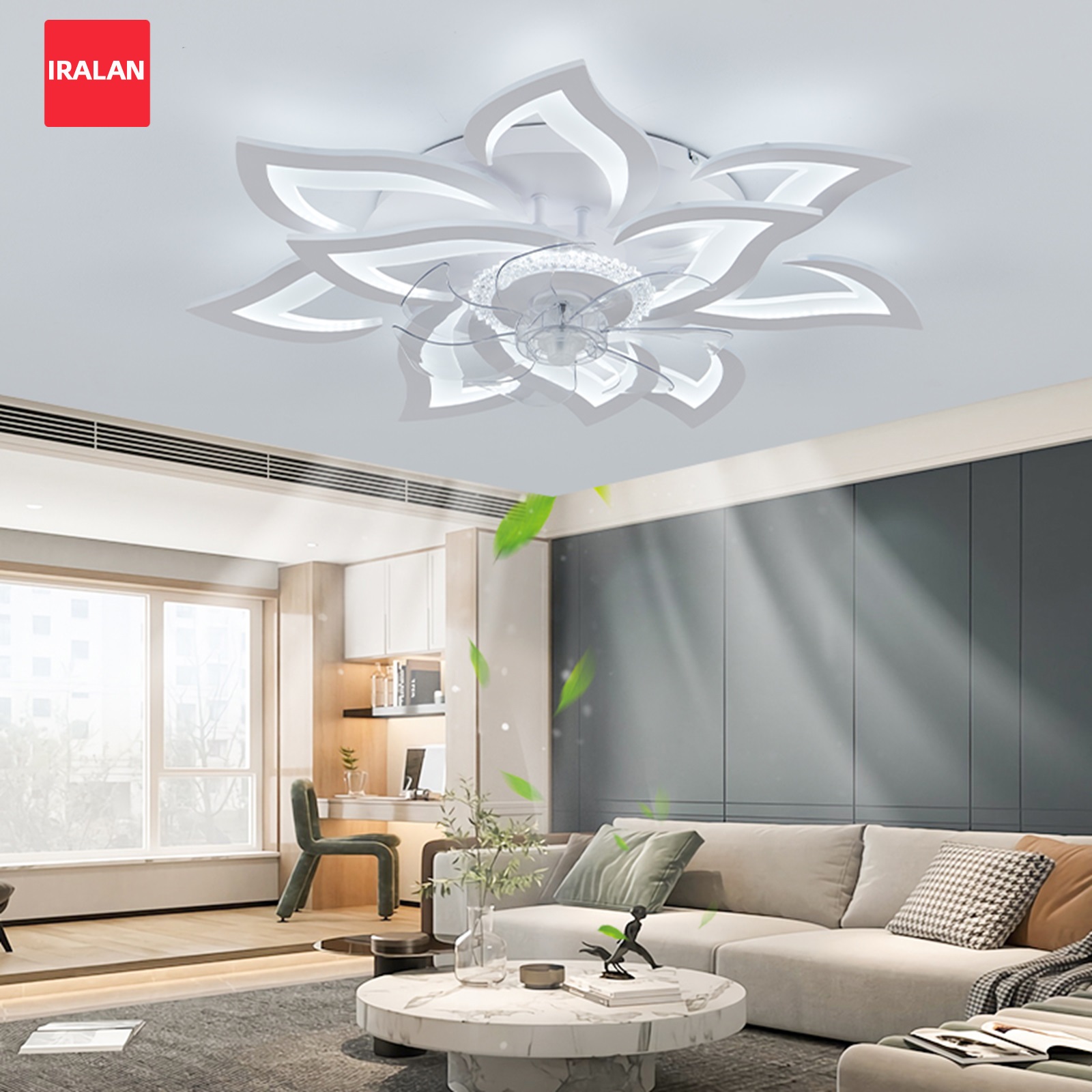 Decor Lighting Ceiling Fans - مروحة سقف على شكل زهرة مع