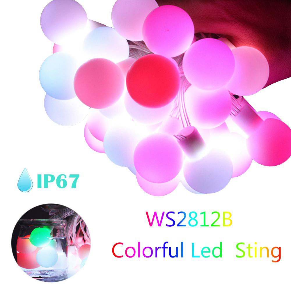 WS2812b LED كرة مستديرة سلسلة  - مراجعة Decor Lighting Address وسعره