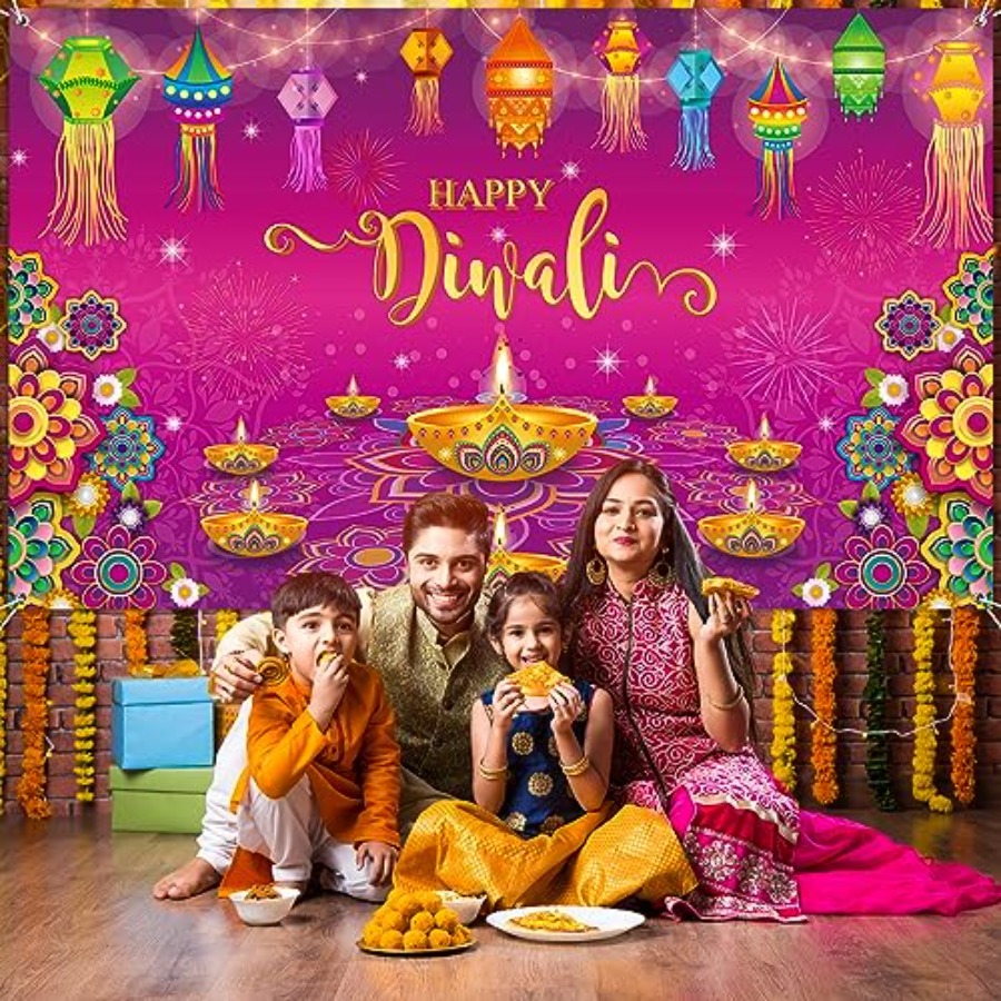 لافتة خلفية لتزيين ديوالي السع - مراجعة Lighting Decoration For Diwali وسعره