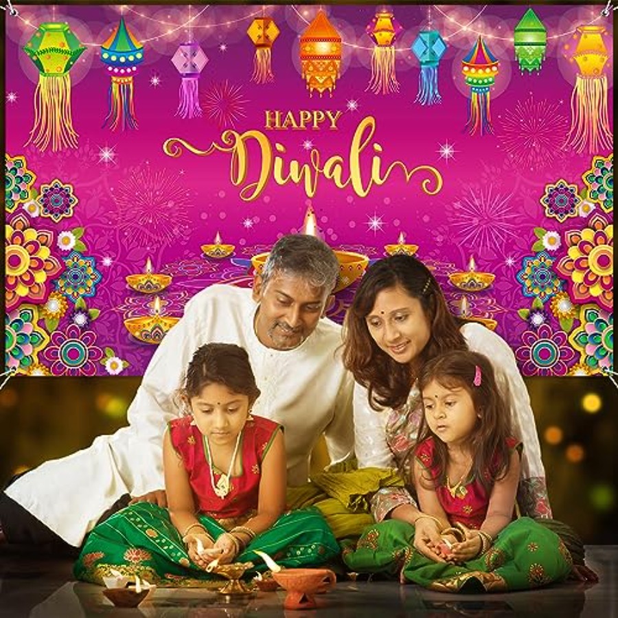لافتة خلفية لتزيين ديوالي السع - مراجعة Lighting Decoration For Diwali وسعره
