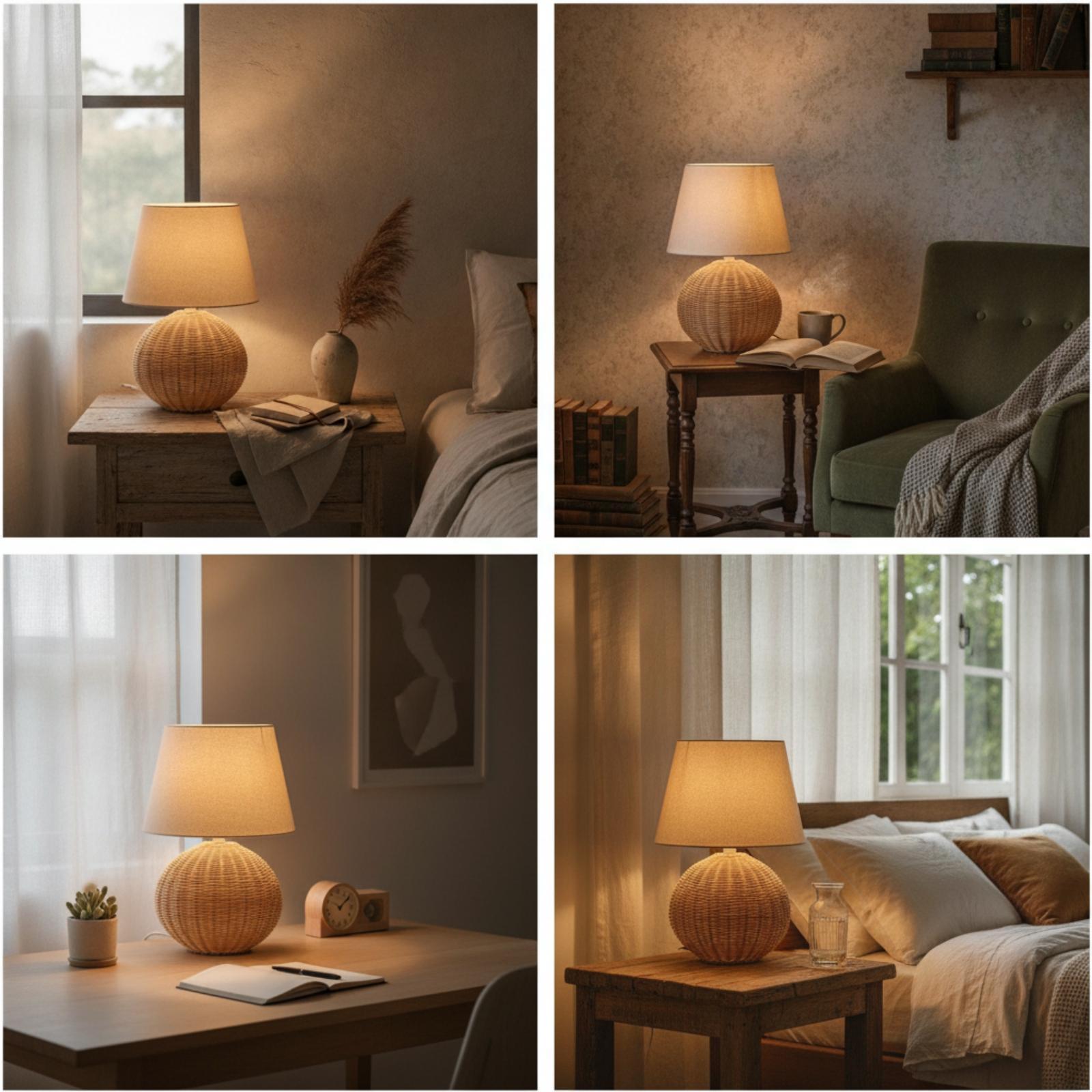 مصباح طاولة جانبي بقاعدة من ال - مراجعة Lighting Decor Living Room وسعره
