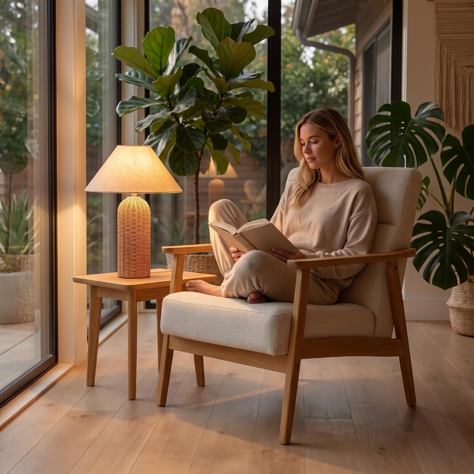 مصباح طاولة جانبي بقاعدة من ال - مراجعة Lighting Decor Living Room وسعره
