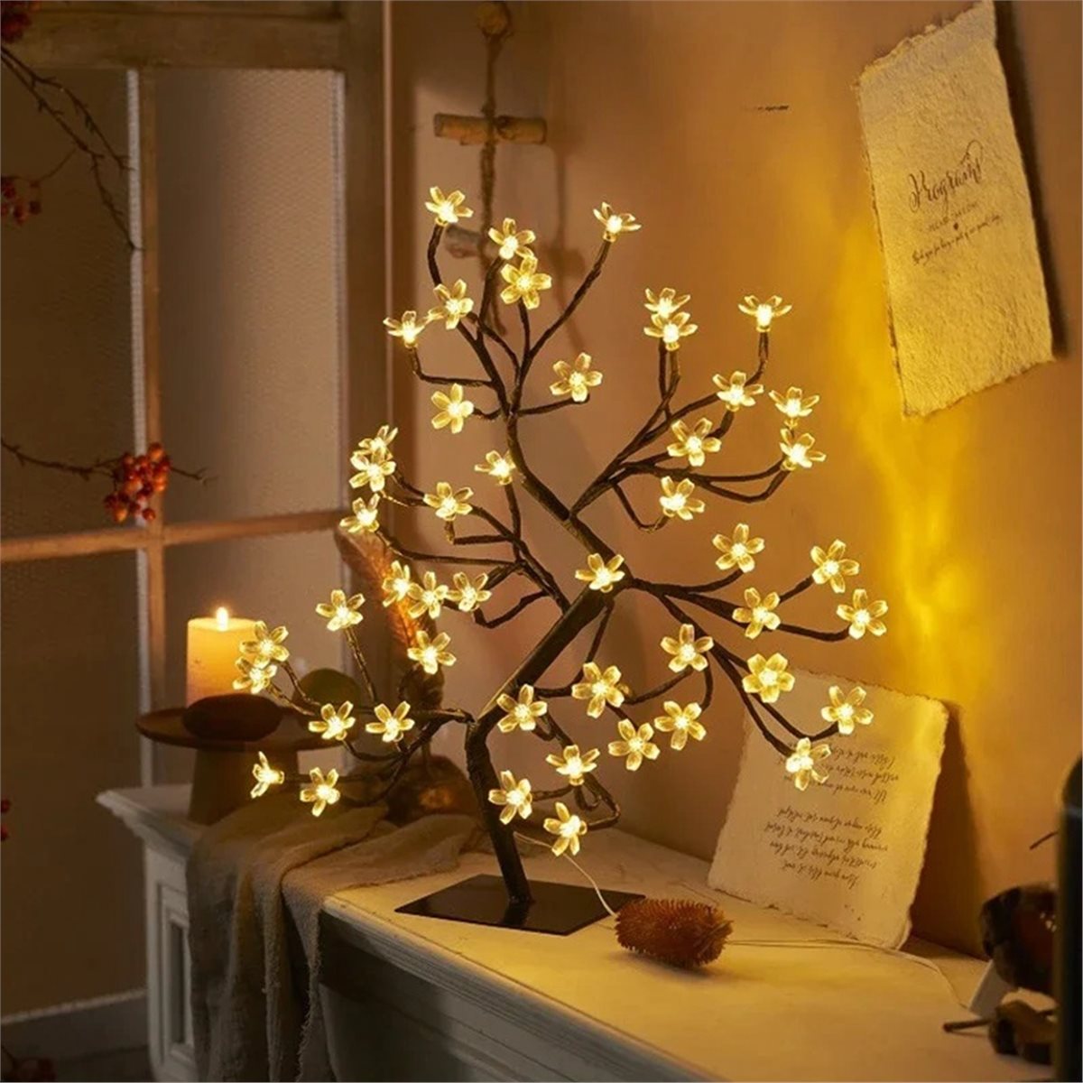 مصباح طاولة LED بتصميم زهر الك - مراجعة Decor Lighting Discount وسعره