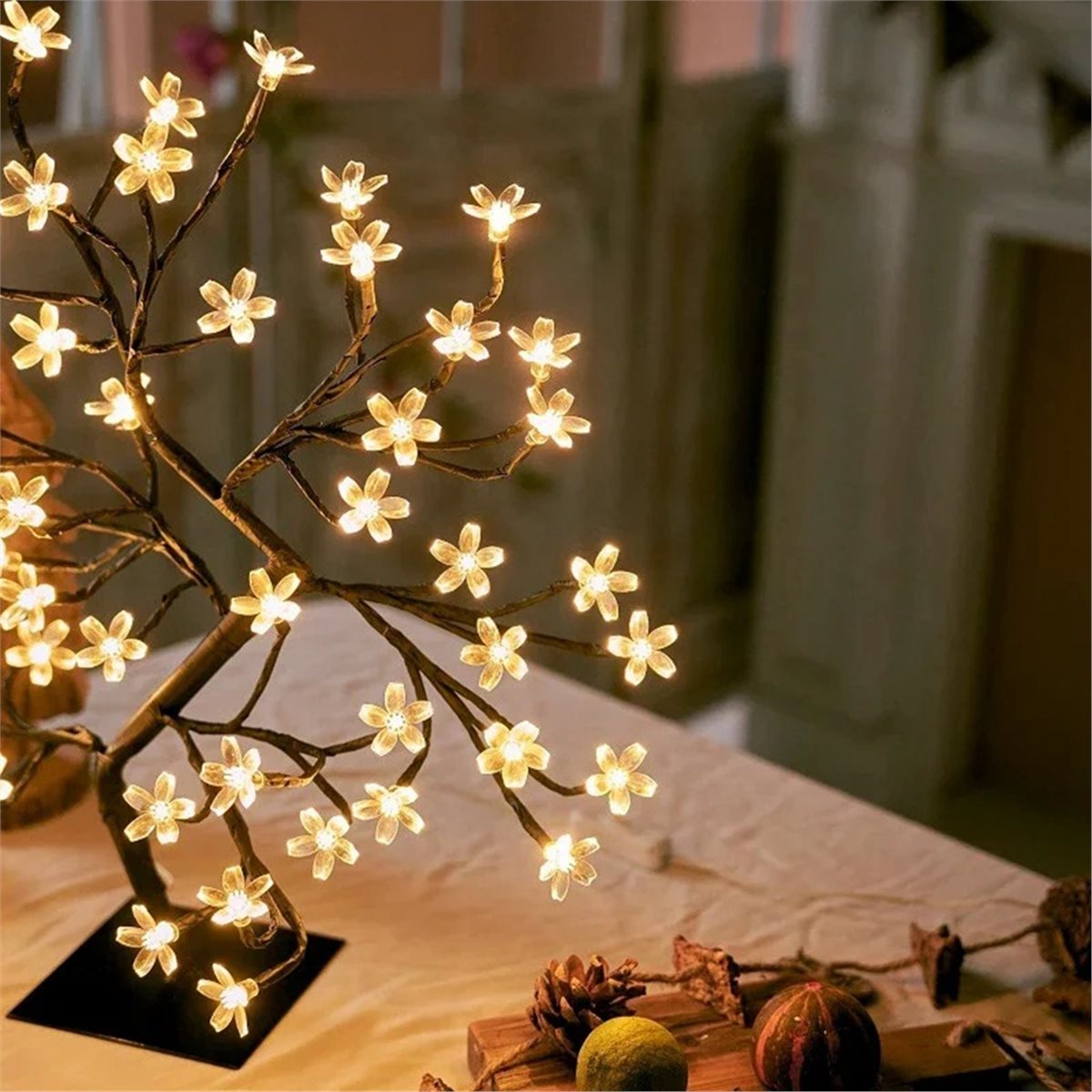 مصباح طاولة LED بتصميم زهر الك - مراجعة Decor Lighting Discount وسعره