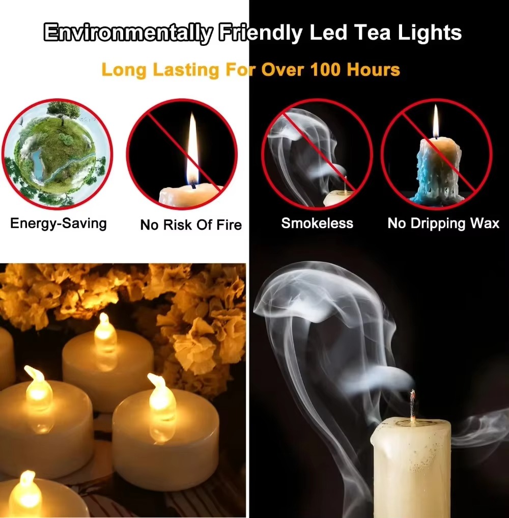 24/48 قطعة من أضواء الشاي LED  - مراجعة Decor Lighting Hours وسعره