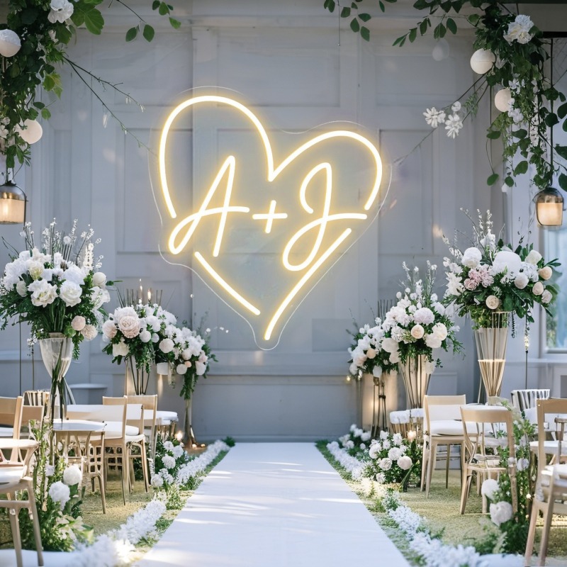 مخصص الأحرف الأولى القلب LED ا - مراجعة Lighting Decor Items وسعره