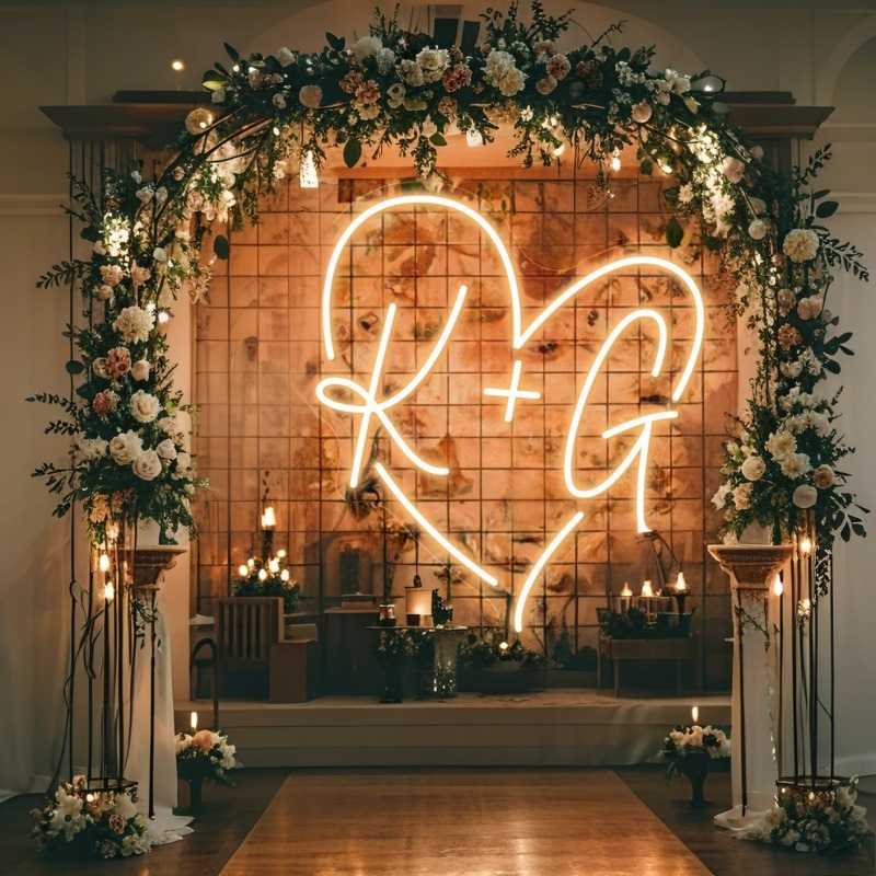 مخصص الأحرف الأولى القلب LED ا - مراجعة Lighting Decor Items وسعره