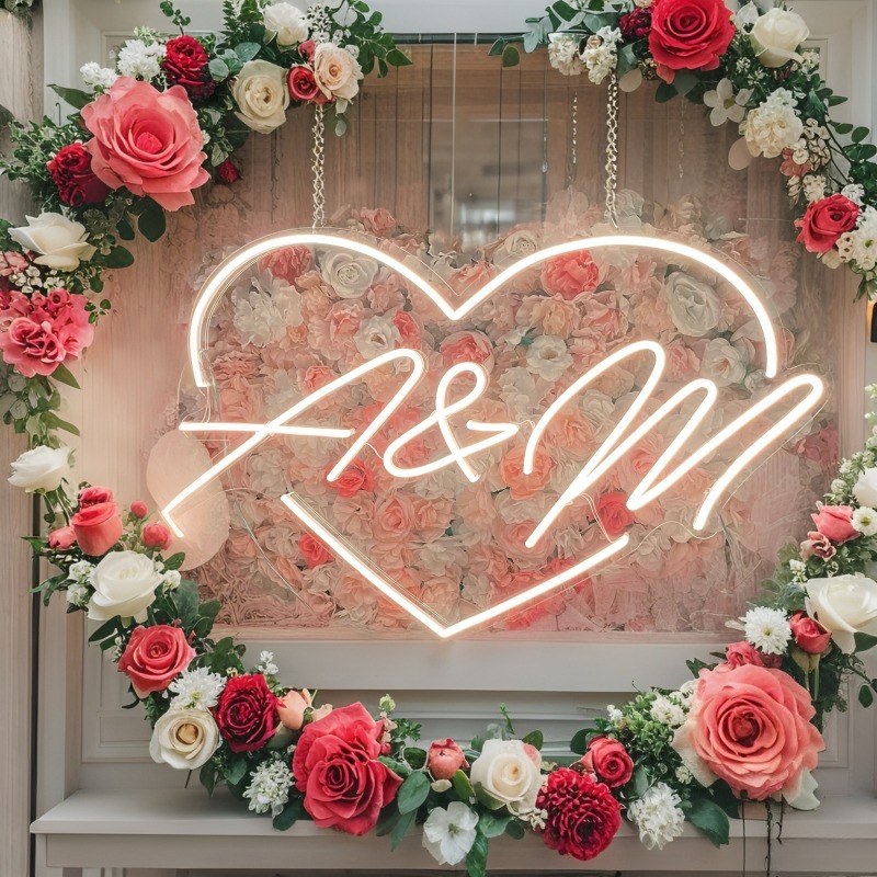 مخصص الأحرف الأولى القلب LED ا - مراجعة Lighting Decor Items وسعره