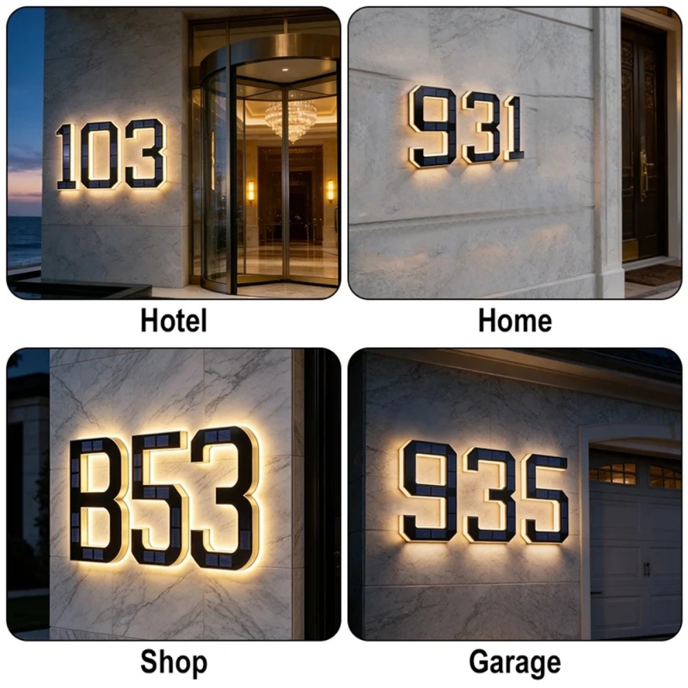 لافتة رقم المنزل بالطاقة الشمس - مراجعة Decor Lighting Address وسعره