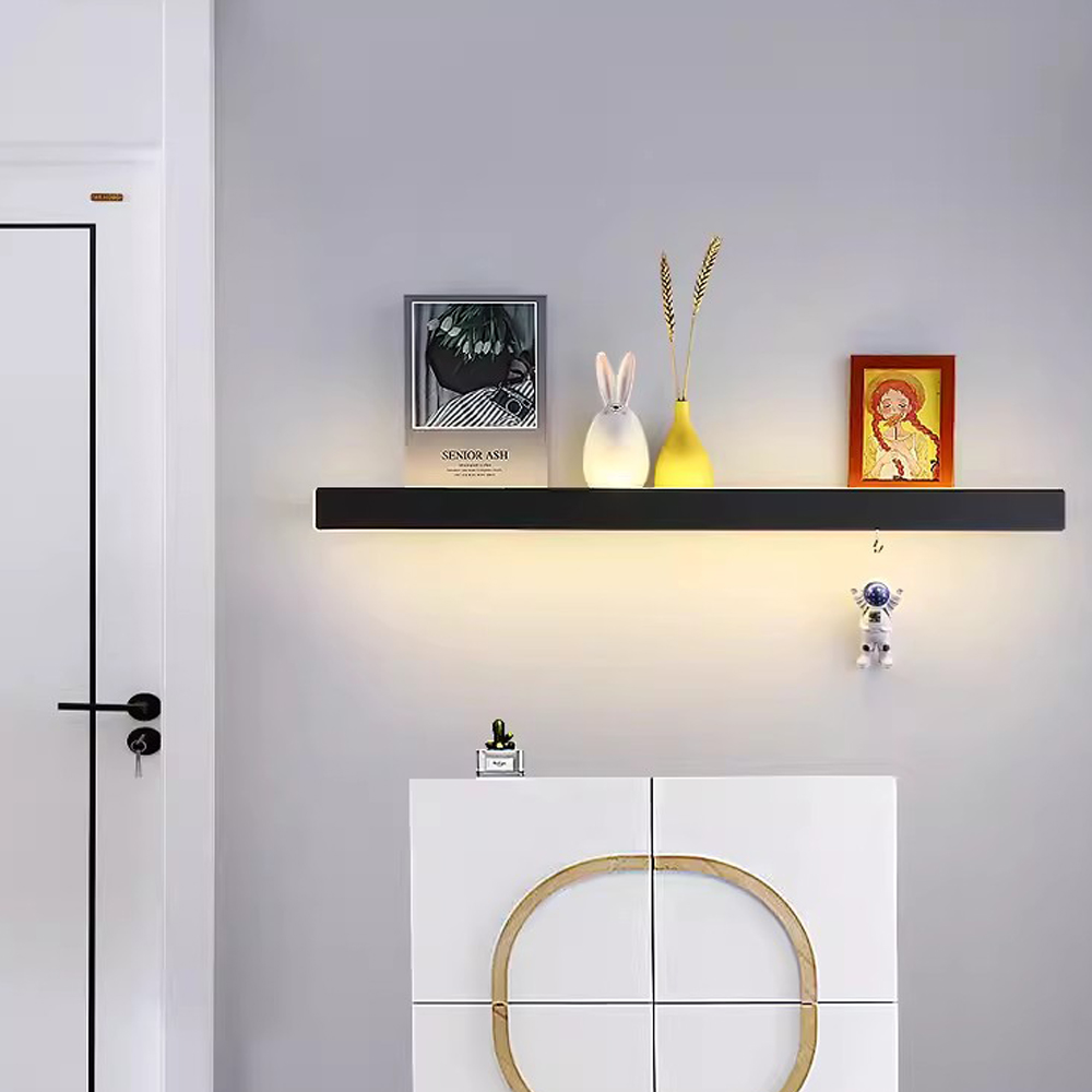 رف حائط عائم حديث مزود بإضاءة  - مراجعة Lighting Room Decor Photo وسعره