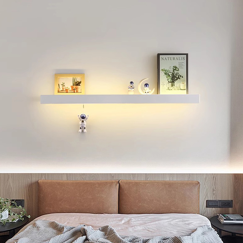 رف حائط عائم حديث مزود بإضاءة  - مراجعة Lighting Room Decor Photo وسعره