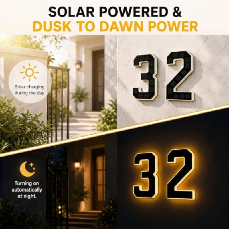 مصباح رقم المنزل يعمل بالطاقة  - مراجعة Decor Lighting Address وسعره