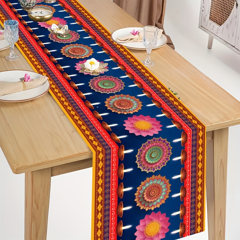 مفرش طاولة من الكتان لمهرجان د - مراجعة Lighting Decoration For Diwali وسعره