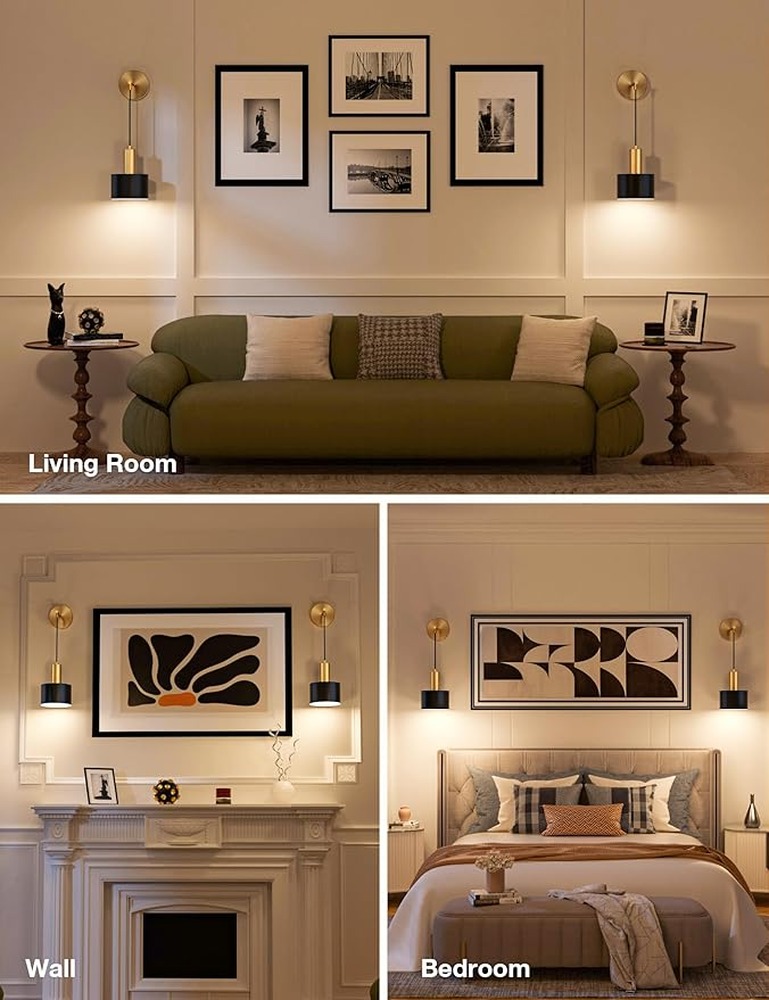 مجموعة من مصباحي الحائط الذهبي - مراجعة Decor Lighting Solution وسعره