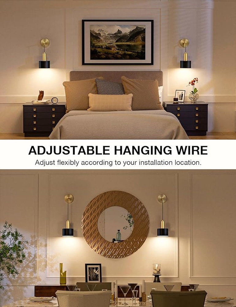 مجموعة من مصباحي الحائط الذهبي - مراجعة Decor Lighting Solution وسعره