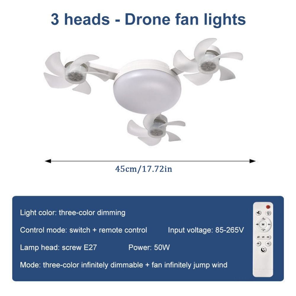 مروحة سقف بسيطة 2 في 1 مع جهاز - مراجعة Decor Lighting Ceiling Fans وسعره
