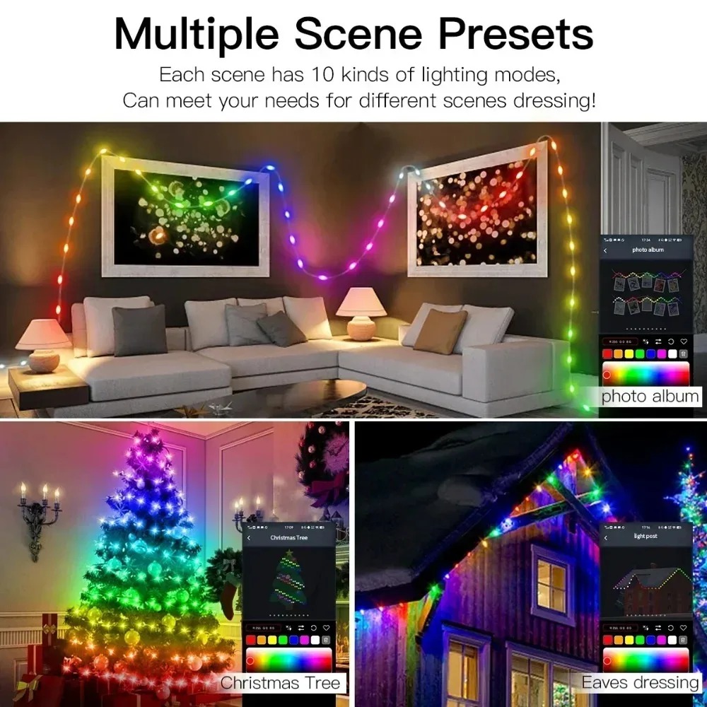 سلسلة إضاءة LED RGBIC قابلة لل - مراجعة Decor Lighting Address وسعره