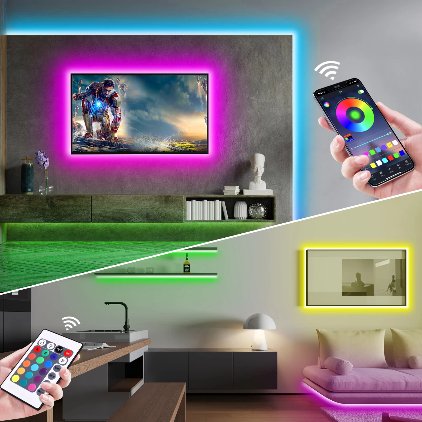 1-5 متر RGB LED شريط ضوء النيو - مراجعة Lighting Decor Items وسعره